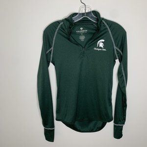 Colosseum Michigan State Green Quarter-Zip Performance Pullover